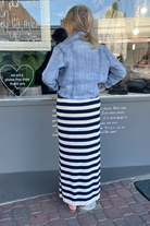 sailor rose striped skirt | french navy & cream.