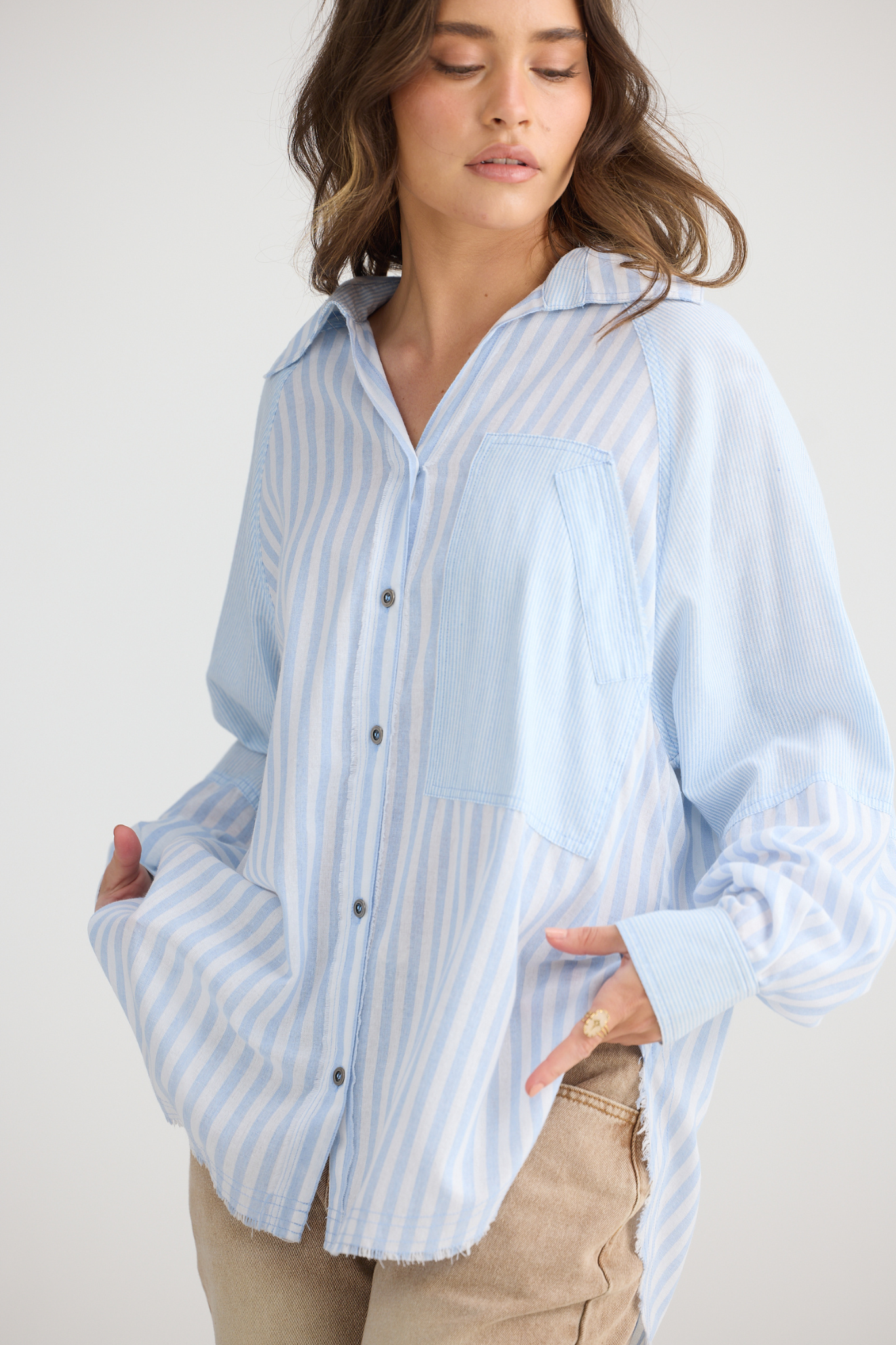 yellowstone shirt | denim stripe.