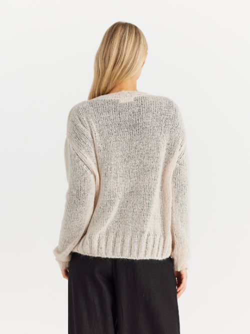 The Shanty Momento Knit in Natural.